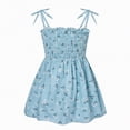 thumbnail image 4 of NIEWTR Robe d'Été Sans Manches pour Petites Filles, Robe Décontractée à Rayures pour Tout-Petits, Robe d'Été Extérieure (Bleu, 3-4 Ans), 4 of 9