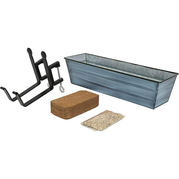 Bloom Box Garden Growing Kit Small Blue with Clamp-On Brackets