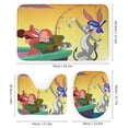 thumbnail image 3 of Looney Tunes Cartoons 4 Pcs Shower Curtain Set Bathroom Sets Shower Curtain with 12 Hooks Bathroom Decor with Rugs Bath Accessories with Mats Toilet Lid Cover, 3 of 8