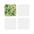 thumbnail image 2 of Kll Square Drink Coasters Set Of 4,Pu Leather Absorbent Coasters Set Decorative Coffee Cup Coasters Housewarming Gift For Home Decor-Avocado With Seeds, 2 of 9