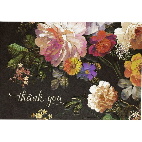 Midnight Floral Thank You Notes (Stationery, Note Cards, Boxed Cards) (Other)