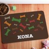 Personalized Colorful Bones Meal Mat, Brown