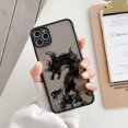 thumbnail image 1 of Funda de teléfono con pintura de pincel de tinta con patrón de dragón, cubierta trasera dura para iPhone X, XR, XS MAX, 7, 8 Plus, SE 2020, 12, 13, 14, 11 Pro Max Fivean unisex, 1 of 2