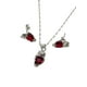 thumbnail image 3 of COLLAR DE BUHO ROJO CON ARETES DE PLATA, 3 of 4