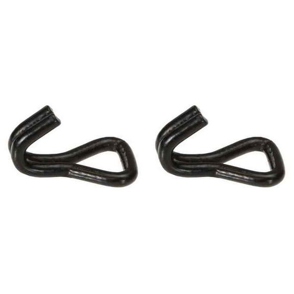 1" Heavy Duty Wire Hook w/ Black Vinyl Coating - 2 Pack