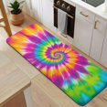 thumbnail image 5 of Colorful Rainbow Tie Dye Spiral Pattern Kitchen Rug Mat,Kitchen Runner Rugs Non Skid Washable,Decorative Kitchen Floor Mats for Kitchen,Sink,Laundry,17"x47.2", 5 of 7