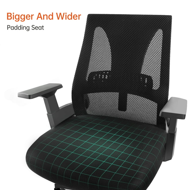 Mesh Chair Mid Back Computer Task Chair with Wide Armrest & Soft