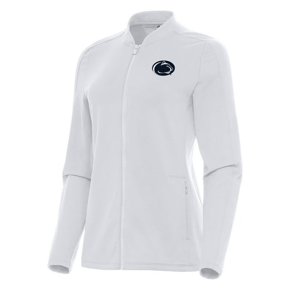 Women's Antigua White Penn State Nittany Lions Continual Full-Zip Jacket