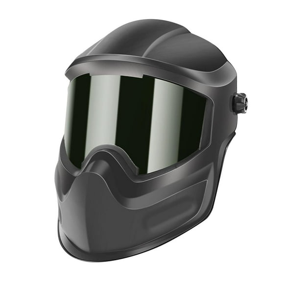 Casco de soldadura Hamlet ajustable, resistente a impactos, para soldar, cortar y esmerilar, resistente al polvo, ligero, visera abatible de 180 Verde oscuro
