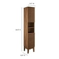 thumbnail image 4 of Render Tall Narrow Bathroom Storage Cabinet in Walnut, 4 of 10