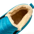 thumbnail image 6 of Kids Snow Boots Slip on Warm Fuzzy Lined Ankle Booties Boys Girls Winter Casual Solid Color Thick Soft Sole Low Top Walking Shoes 10 Little Kid Blue, 6 of 7