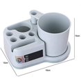 thumbnail image 4 of Creative Antibacterial Toothbrush Holder With Toilet Bowl Storage Cabinet For Whole Family Toiletries Organizer - Blue, 4 of 5