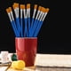 thumbnail image 5 of Pinceles para pintar azules (paquete de 50) - Pinceles para acrílico, acuarela y óleo con cerdas de nailon y mango de plástico - Pincel para pintar pequeño, fino y plano - Arte y manualidades   JM, 5 of 5