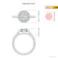 thumbnail image 4 of ANGARA Natural Composite Diamond Halo Ring with Milgrain in 14K White Gold for Women (Size-3.6mm| Color-G| Clarity-VS2) | April Birthstone, Anniversary, Jewelry Gift for Women | Natural Diamond Ring, 4 of 9