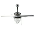 thumbnail image 6 of 52" Modern Sliver Crystal Ceiling Fan with Dimmable Light, 3-Speed Reversible Ceiling Fan with Remote, 6 of 10