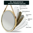 thumbnail image 3 of LUVODI Modern Led Bathroom Mirror Gold Aluminum Framed LED 3-Color Light Anti-Fog Mirror 24in Round, 3 of 13