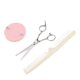 thumbnail image 4 of Herramientas de Peluquería profesion - 1 piece Tijeras + 1 piece de cabellero + 1 piece Espejo de 2x / 5x Rosa Beige Macarena Cepillo plegable para peine, 4 of 8