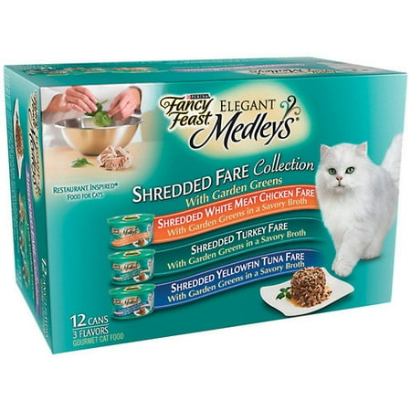 Fancy Feast Elegant Medley Shredded Variety Cat Food (Case of 2)