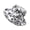 Black / white, variant on Flower Print 60% Cotton 40% Polyester Bucket Hat, Black and white ,HT-6580BK