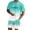 Mint Green, variant on bravefron Men's 2 Piece Outfits Oversized Short Sleeve T-Shirt Shorts Set Summer Beach Loungewear Tropical Tee Bermuda Shorts Casual Two Piece Sets
