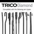 thumbnail image 3 of Trico Diamond 24 Inch & 19 inch pack of 2 High Performance Replacement Windshield Wiper Blades For My Car, 3 of 5