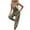 Army Green, variant on hotojiny Cotton Linen Overalls for Womens Adjustable Straps Button Jumpsuits with Pocket Drawstring Casual Sleeveless Rompers