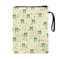 thumbnail image 2 of HELLHERO 8.66 x 11.42 Polyester Fabric Zipper Pouch - Book Cover Carrying Case for Travel, Textbooks Frog and Flower, 2 of 7
