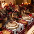 thumbnail image 2 of Matsuzay Mantel navideño de algodón y lino, transpirable y lavable, ambiente festivo, amplia aplicabilidad Mostrada uno 33x183cm, 2 of 6