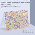 thumbnail image 4 of Dailycode Light Switch Plate Covers 2 Gang Wall Plate Plastics Outlet Covers for Kitchen Home Office Decor Lilac Yellow Pastel Flower, 4 of 8