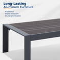 thumbnail image 5 of Superjoe Outside Patio Aluminum Coffee Table, Outdoor End Table with Aluminum Frame, Modern All-Weather Metal Rectangle Table Garden Furniture, Dark Grey, 5 of 10