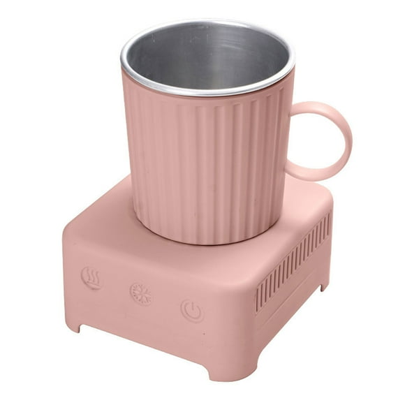 Jioakfa Kitchen Utensils Cup Ice Beer Beverage Cup Intelligent Insulation Heating Cup Dormitory Chilled Cup Pink 14X12.5Cm