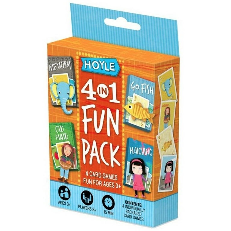 4-in-1 Bilingual (French English) Card Games-Memory, Old Maid, Go