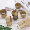 thumbnail image 4 of 100Pcs Paper Baking Cups Small Brown Kraft Paper Muffins Liners Cupcake Bulk Wrappers, 4 of 5