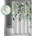 thumbnail image 4 of Eucalyptus Leaves Waterproof Fabric Shower Curtain, Watercolor Weeping Teal Botanical Shower Curtain for Bathroom Curtains Bathtubs Hotel Washable Shower Curtains with 12 Hooks Standard 72x72, 4 of 6