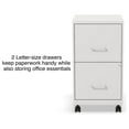 thumbnail image 4 of 2-Drawer File Cabinet, Lockable Mobile Filing Cabinet - Letter Size, White, 4 of 8