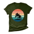 thumbnail image 5 of RKSTN T-Shirts Graphiques pour Femmes Été Aguichant Impression Régulière Chemises Col Rond Manches Courtes Hauts de Plage, 5 of 5