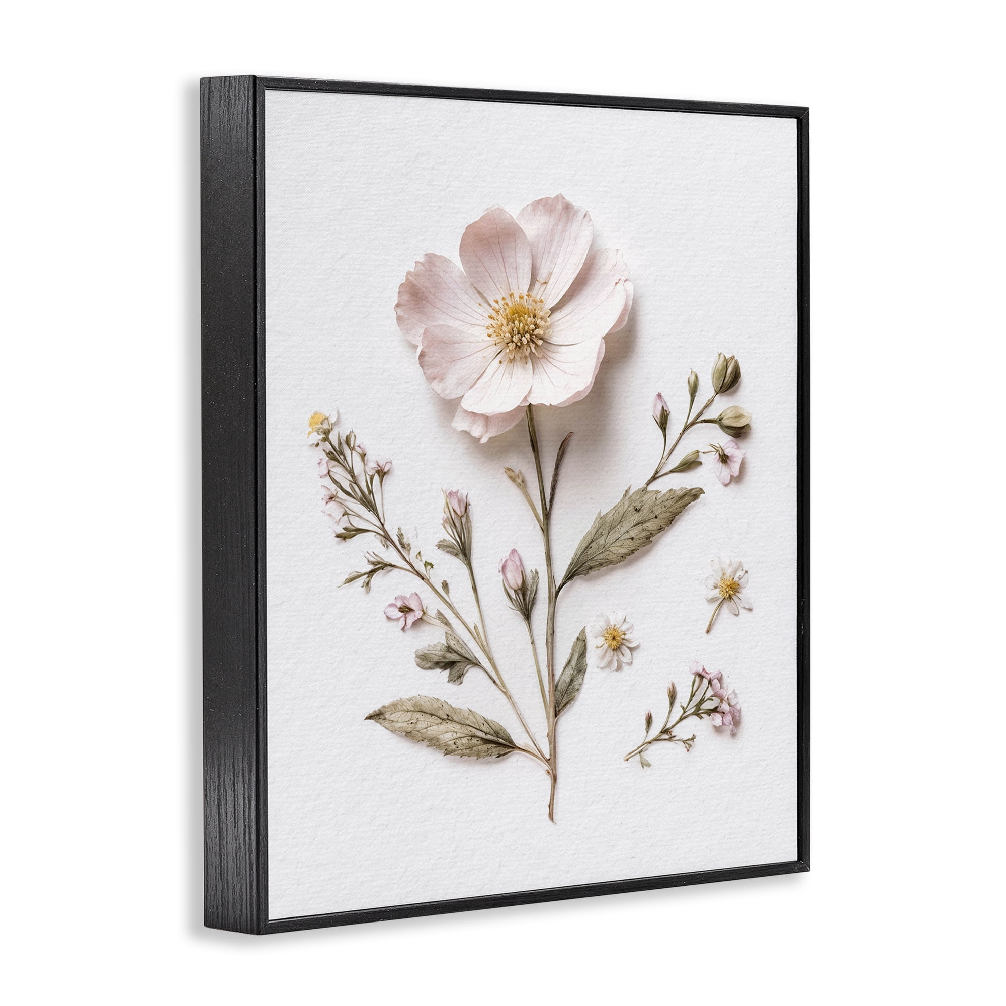 Pressed Wild Flowers Black Framed Giclee Art, design by Lettered and Lined
