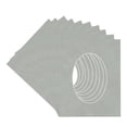 thumbnail image 3 of Light Grey Suede Picture Frame Mat for 8x12 Frames - Oval Opening for 6x10 Photos - 10 Mats, 3 of 7