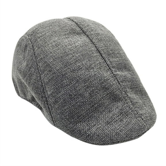 TELOLY Men's Cotton Flat Ivy Gatsby Newsboy Driving Hat Cap Beret Visor Flat Sport Breathable Running Sunhat Men Mesh Casual Hat Summer Caps Gray One Size