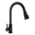 thumbnail image 1 of Grifo para fregadero de cocina monomando de acero inoxidable giratorio 360 grados Wobythan, 1 of 12