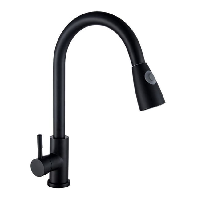 Grifo para fregadero de cocina monomando de acero inoxidable giratorio 360 grados Wobythan