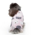 thumbnail image 3 of Dog Warm Jumpsuit, Winter Flannel Dog Pajamas, Dog Cold Weather Coat Outfits, Anti-Shedding Bodysuit for Small Medium Dogs XL(Pink Cat), 3 of 6