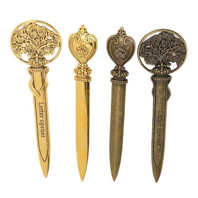 Envelope Opener, Compact Letter Openers Zinc Alloy Ergonomic Design for Home