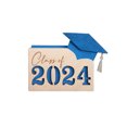 thumbnail image 1 of Decodeary Graduation Gift Card Box With Classic Bachelors Degree Caps Personalized Card Holder Envelope Wooden Blue, 1 of 6