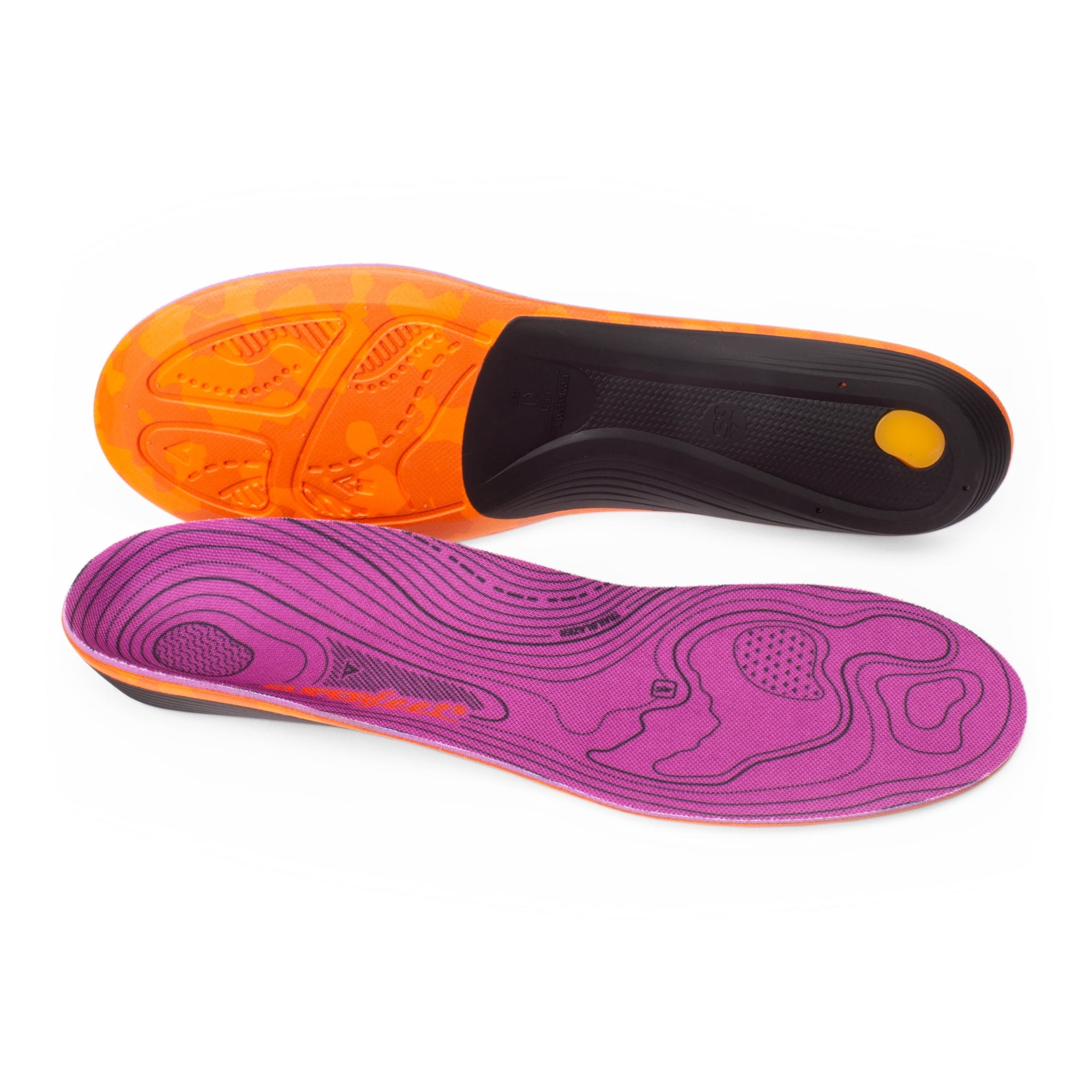 Superfeet Hike Women's Support Insoles - Trim-To-Fit Comfort Carbon Fiber Orthotic Inserts for Hiking Boots or Shoes - Professional Grade - 10.5-12 Women