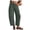 A-Dark Green322, variant on JAJAHO Women's Corduroy Pants Mid Rise Elastic Waist Tapered Pants Casual Baggy Solid Color Trousers With Pockets Soft Trousers