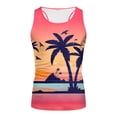 thumbnail image 4 of kpoplk Men Fashion Spring Summer Casual Sleeveless O Neck Printed Tank Tops Blouse S Z3-Pink, 4 of 5