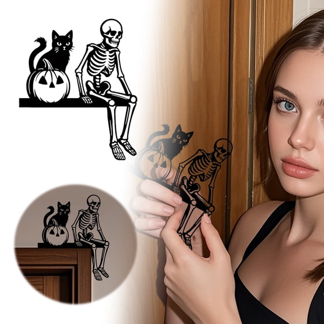 Halloween Door Corner Wall Sticker for Home Holiday Party Decoration Easy Apply Reusable