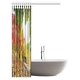 thumbnail image 2 of MYPOP Farm House Decor Shower Curtain, Autumn Park View of A Bench During the Rain Freshening Season Bathroom Shower Curtain Set with Hooks, 48 X 72 Inches, 2 of 2