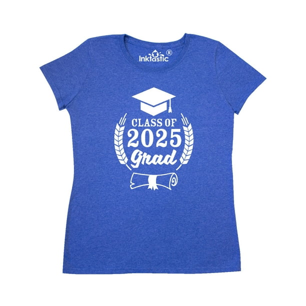 INKtastic Class of 2025 Grad with Diploma and Graduation Cap Women's